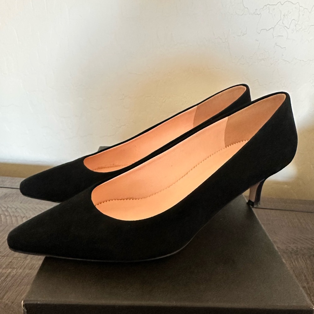 J. Crew Black Suede Heels